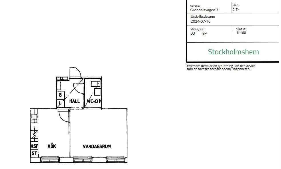 Lägenhetsbyte - Gröndalsvägen 3