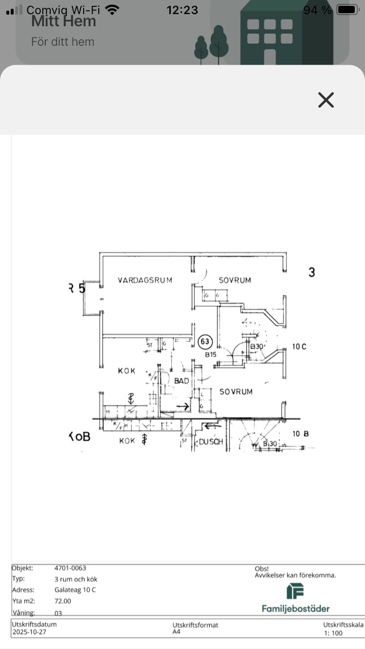 Lägenhetsbyte - Galateagatan 10C