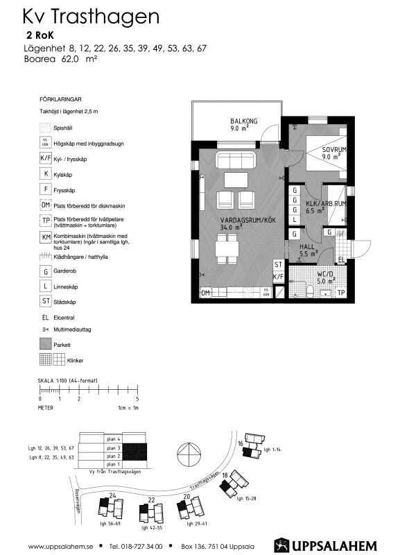 Lägenhetsbyte - Trasthagsvägen 20e