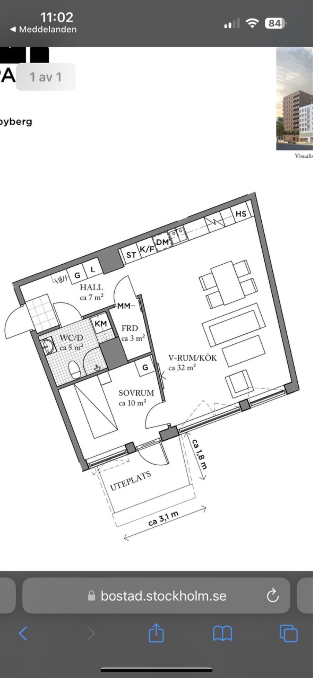Lägenhetsbyte - Östra Madenvägen 7A