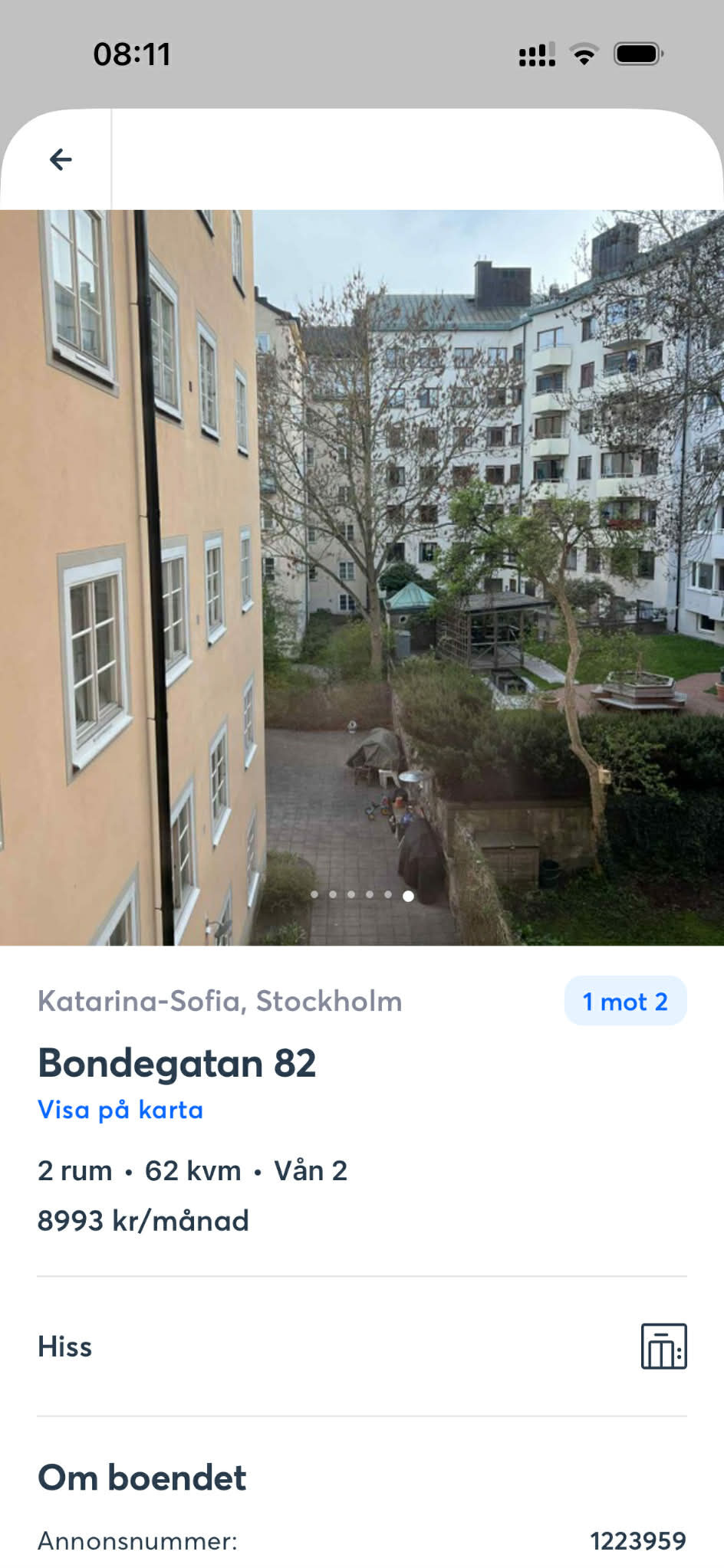 Lägenhetsbyte - Bondegatan 82