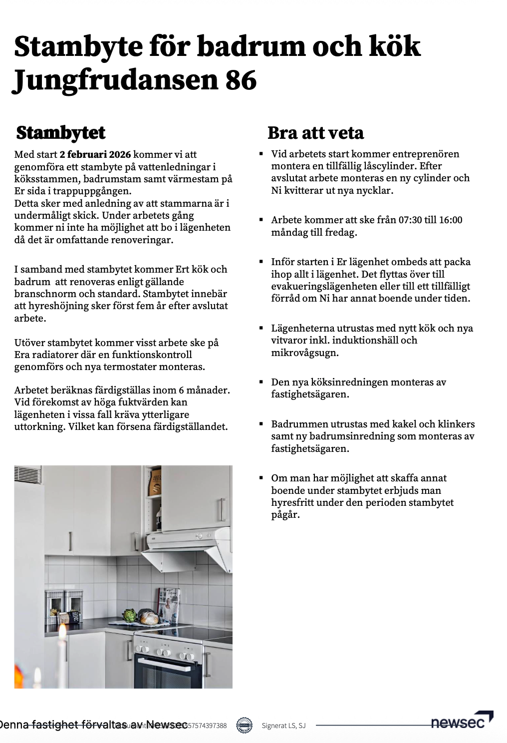 Lägenhetsbyte - Jungfrudansen 86