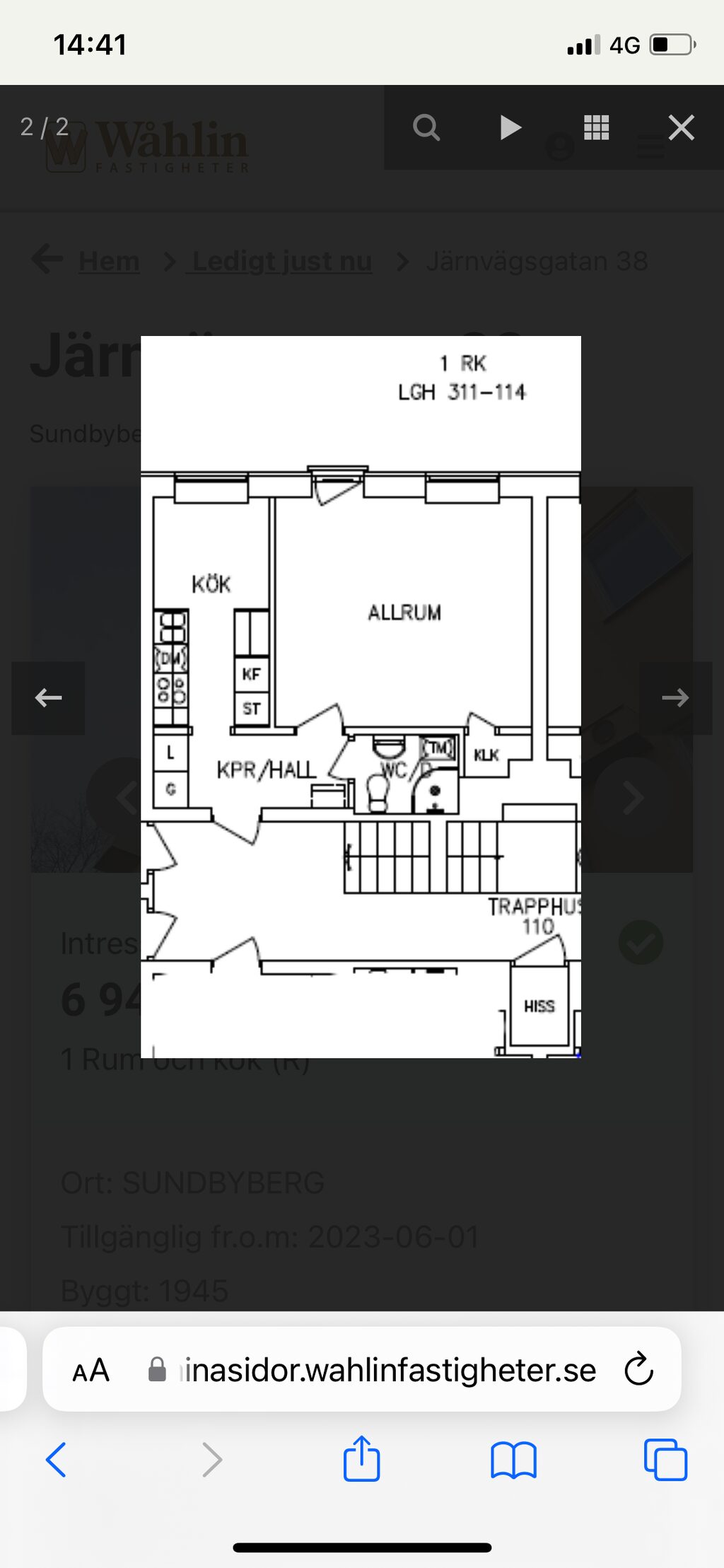 Lägenhetsbyte - Järnvägsgatan 38