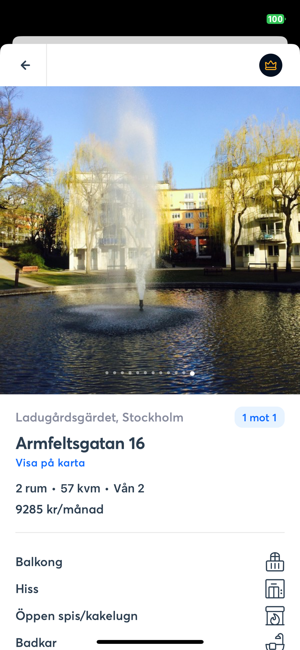 Lägenhetsbyte - Armfeltsgatan 16
