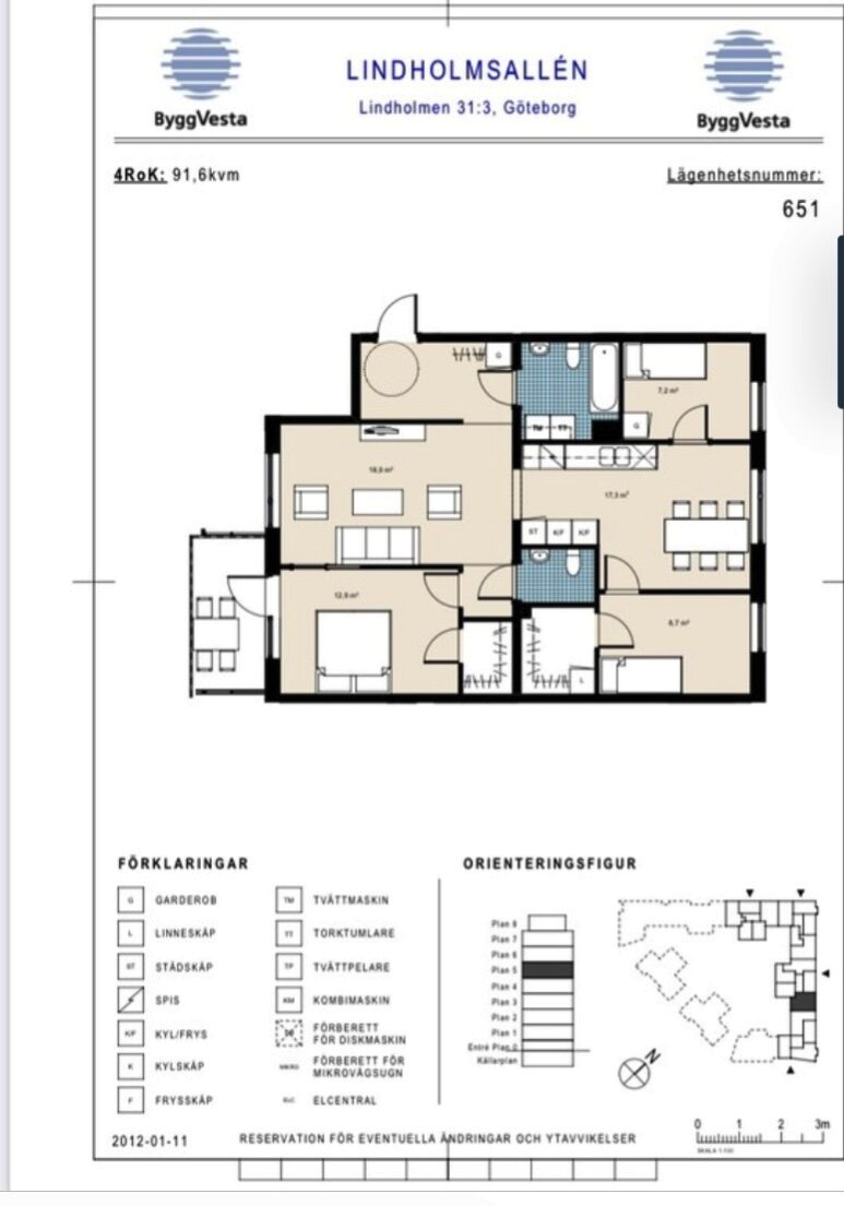 Lägenhetsbyte - Lindholmsallén 43